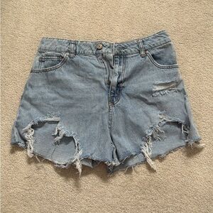 Distressed Denim Women Shorts